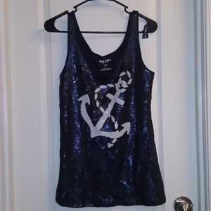 Old Navy Sequin Anchor Tank